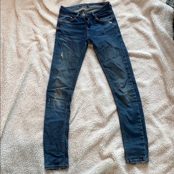 Zara Petite Blue Jeans - Picture 5 of 6